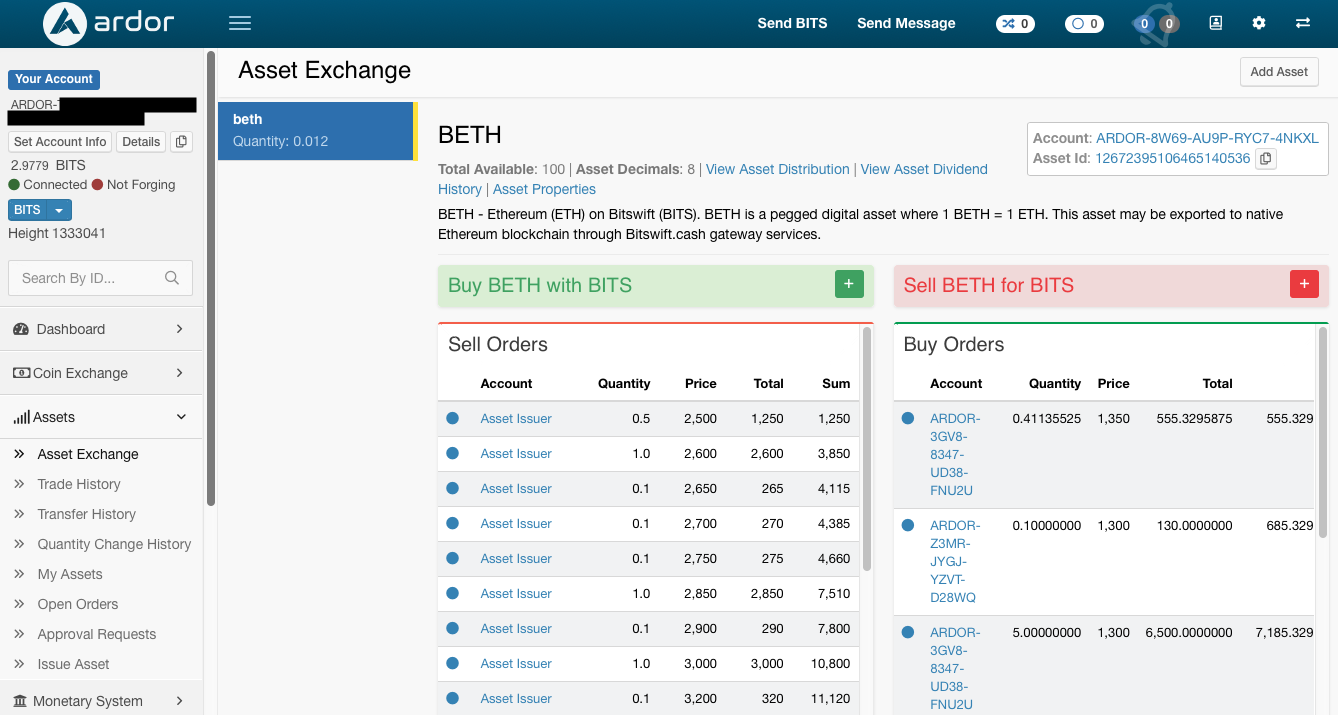 BETH Asset Exchange