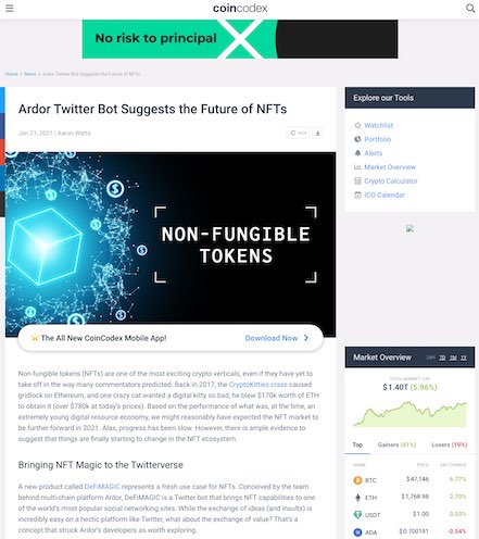 CoinCodex NFTMagic