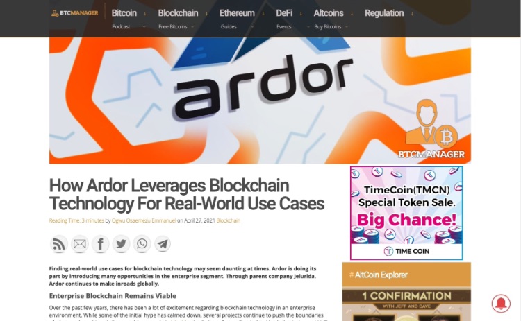 20210427 BTCManager Ardor